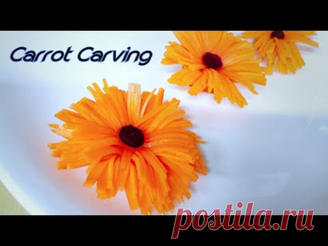 New vegetable carving beautiful flowers🥕 (carrot)