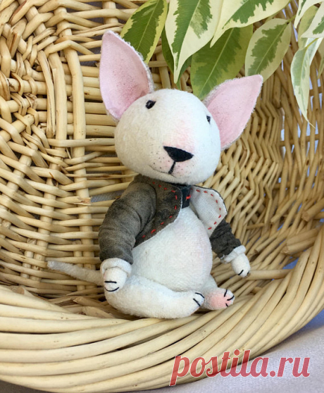 White Bull Terrier Toydog Minibullterrier Bullterrierfigurine