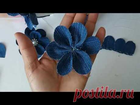 Flor 🌼feita com jeans 😍