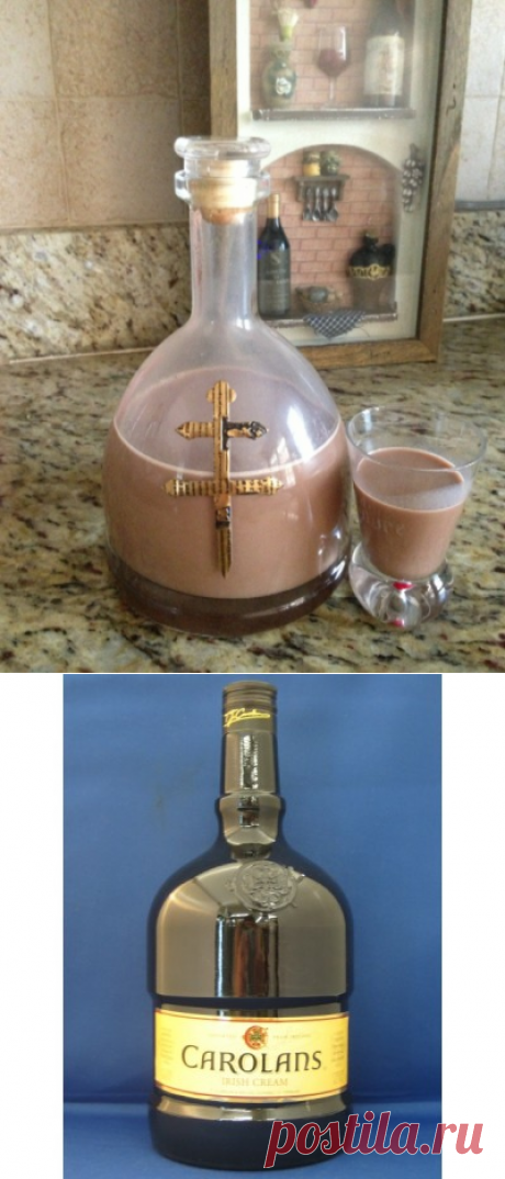 Homemade «Carolans Irish Cream» - Кэроланс Ирландский ликёр : Напитки алкогольные
1 ч.л. растворимого кофе 
1-½ ст.л. несладкого какао 
½ ч.л. корицы 
¼ ч.л. сахарной пудры 
¾ ст. густых(жирных) сливок 
¾ ст. молока 
1 бан. сгущёного молока 
1 ч.л. мёда 
1-½ ст. Ирландского виски 
1-½ ч.л. экстр. ванили