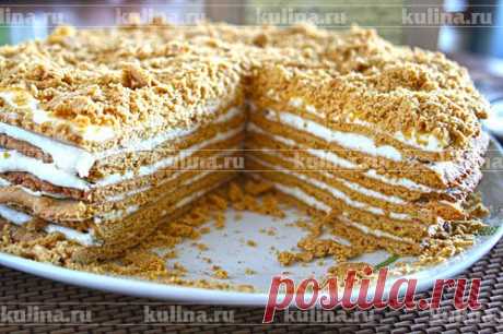 Медовик с творожным кремом – рецепт приготовления с фото от Kulina.Ru