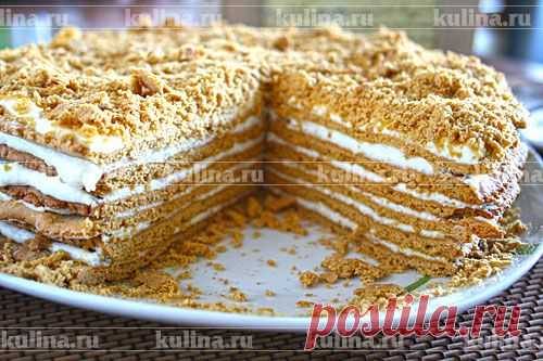 Медовик с творожным кремом – рецепт приготовления с фото от Kulina.Ru