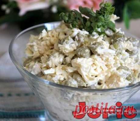 Салат из курицы с плавленным сыром рецепт с фото