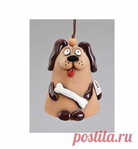 Ceramic Cute Dog Bell, Dog with Bone, Kid toy, School Accessory, Christening Souvenir, Baby Mobile, Home Decoration, Christmas Decoration Ceramic cute dog with bone bell can be a kid toy, school accessory, christening souvenir, baby mobile, home decoration, christmas decoration.   The bell can be personalized if your order will be bigger  The size is around 6x7x11cm or 2,4x2,8x4,3 inc  There is a possibility to make the item