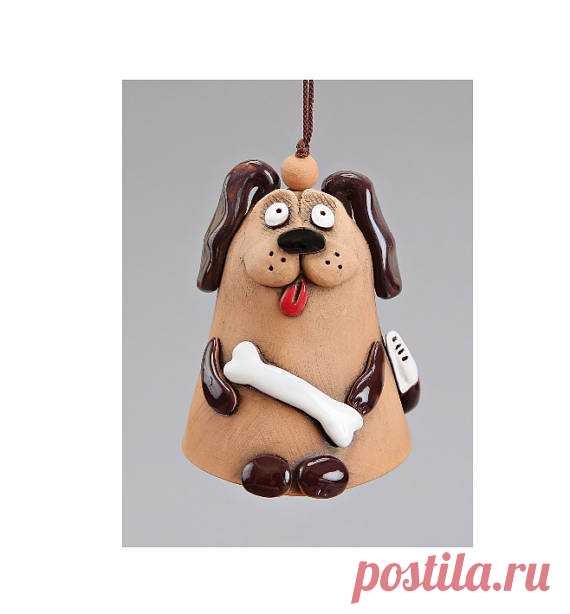 Ceramic Cute Dog Bell, Dog with Bone, Kid toy, School Accessory, Christening Souvenir, Baby Mobile, Home Decoration, Christmas Decoration Ceramic cute dog with bone bell can be a kid toy, school accessory, christening souvenir, baby mobile, home decoration, christmas decoration.   The bell can be personalized if your order will be bigger  The size is around 6x7x11cm or 2,4x2,8x4,3 inc  There is a possibility to make the item