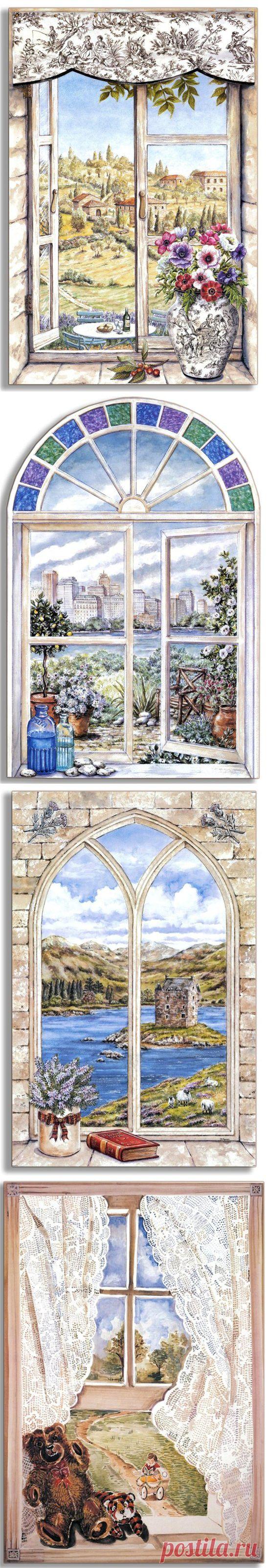 Окна. Картинки для декупажа