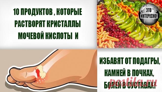 10 продуктов растворят кристаллы мочевой кислоты и избавят от подагры, камней в почках, болей в суставах! — Journal women❜s