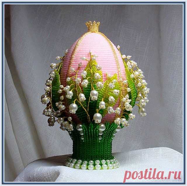 Яйцо пасхальное с ландышами.
