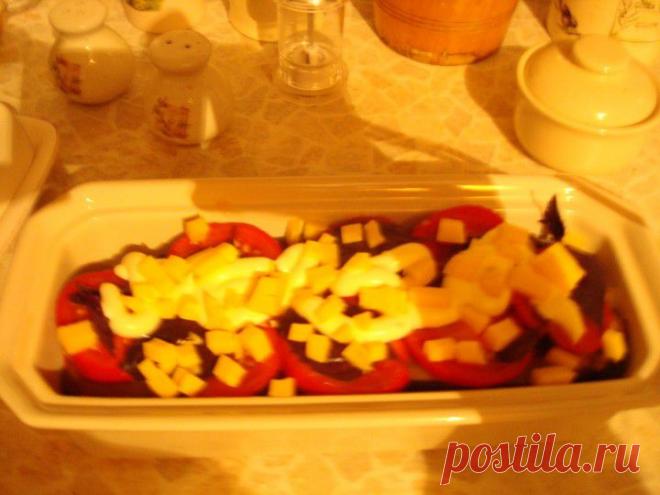 Баклажаны, запеченные с помидорами, сыром и базиликом | Любимые рецепты