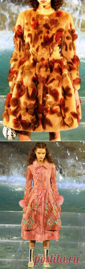 Fendi осень-зима 2016-2017 — кружево из мохера и меховые цветы сплошь и рядом. Маэстро постарался!