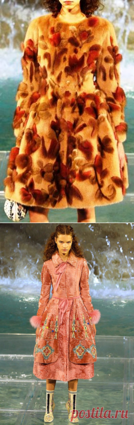 Fendi осень-зима 2016-2017 — кружево из мохера и меховые цветы сплошь и рядом. Маэстро постарался!