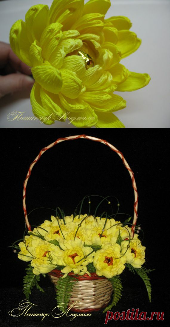 Мастер-класс по свит-дизайну. Конфетная хризантема. / Прочие виды рукоделия / Флористика, топиарии