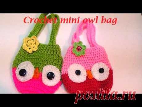 HOW TO MAKE CROCHET OWL  MINI BAG-1