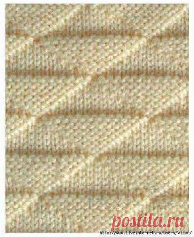 Интересные теневые узоры спицами