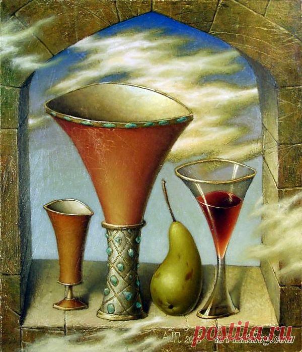 Натюрморт с рюмкой красного вина / Тринеев Александр.