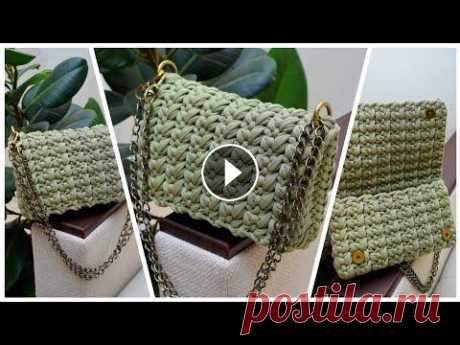 Crochet handbag Clutch Video for Beginners Сумочка Клатч Видео МК вязание крючком Урок для новичков