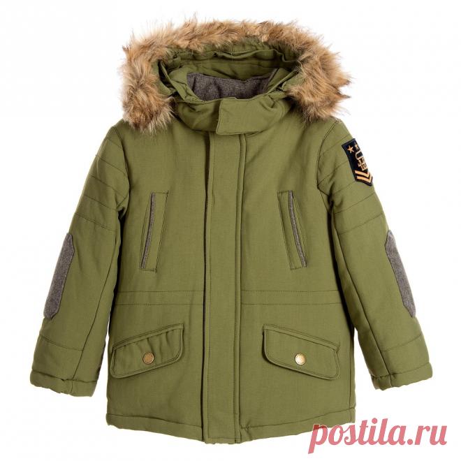 Mayoral - Boys Green Parka Coat | Childrensalon