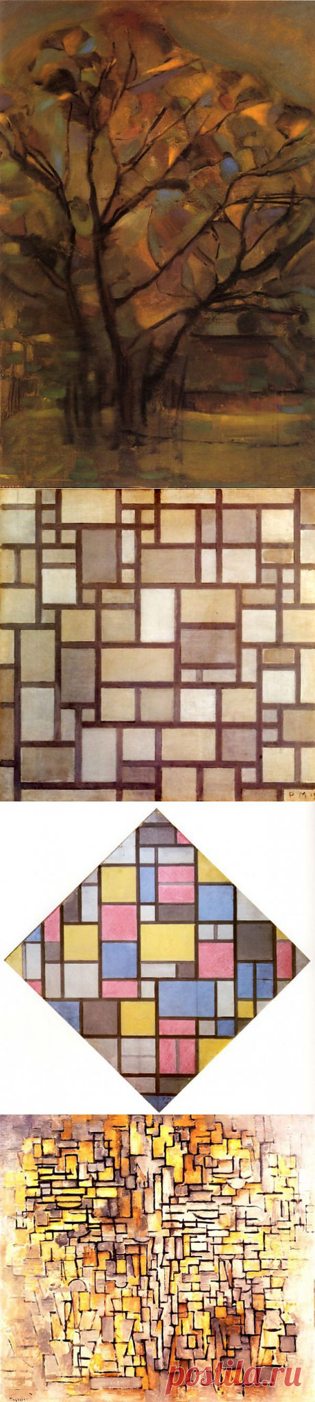 Пит Мондриан (Mondrian). Основоположники абстракционизма. Галерея картин.