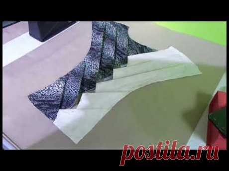 Torso con tecnica de origami bambu de dos colores
