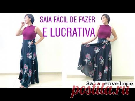 Ganhe mais de R$60,00 de lucro fazendo essa SAIA ENVELOPE!