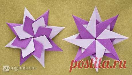 Делаем двухцветную звездочку-оригами — I Love Hobby — Лучшие мастер-классы со всего мира!