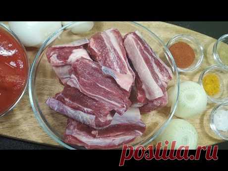 Любое мясо станет мягким! Говяжьи Ребрышки в томате.Тушеные Ребрышки в томатном соусе. - YouTube