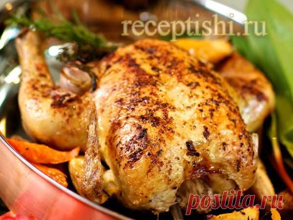 Курица, запеченная целиком | Кулинарные рецепты с фото на Рецептыши.ру