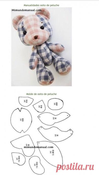 Выкройка для мишки — Поделки с детьми