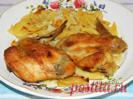 Куриные крылышки с вкусной картошечкой