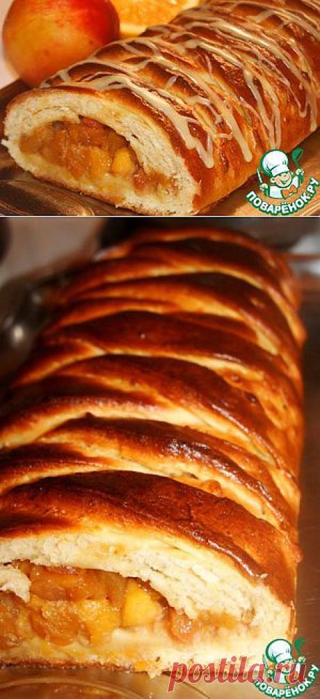 Ароматная плетенка с яблоками - кулинарный рецепт
