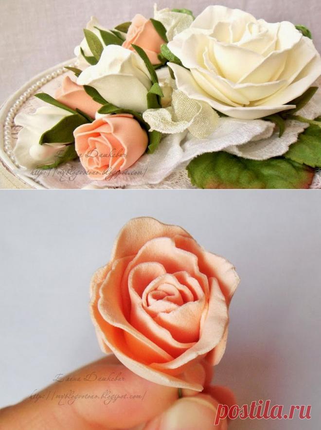 Тёплые розы холодной осенью. МК Алёны-Ёлки.