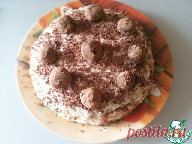 Блинный торт с бананами и шоколадом - кулинарный рецепт