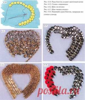 вышивка пайетками мастер класс - Поиск в Google