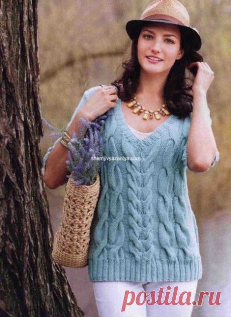 ПУЛОВЕР С КОСАМИ ИЗ VOGUE KNITTING 2014 | Варварушка-Рукодельница