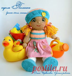 Юлия Черкасовааа. Ручная работа: Кукла Полинка (спицы)