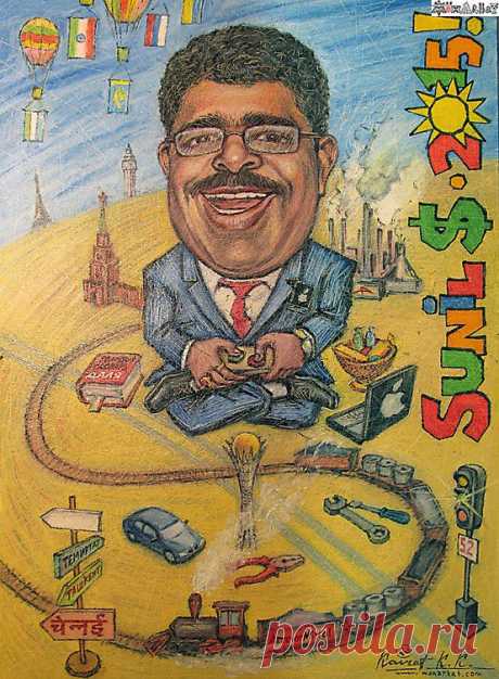 Галерея - Категория: Кайрат Кэй-Кэй - Файл: Дружеский шарж - SUNIL $ - 2015!