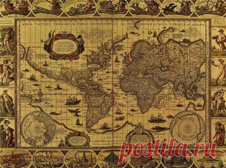 Картинки для декупажа. Старинные географические карты.