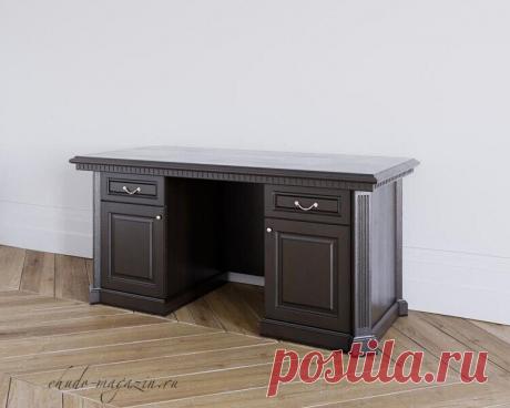 Стол письменный большой с ящиками из дерева дуб цвета антик 120 330 купить по цене … руб. в Москве — интернет магазин chudo-magazin.ru