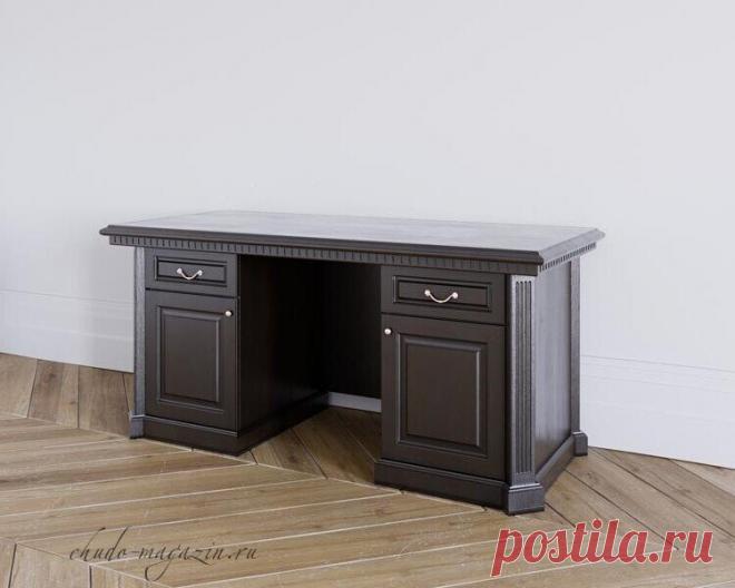 Стол письменный большой с ящиками из дерева дуб цвета антик 120 330 купить по цене … руб. в Москве — интернет магазин chudo-magazin.ru