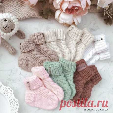 ​Носочки на спицах