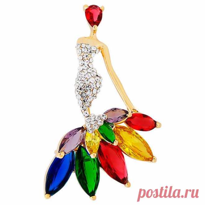 Брошь "Девушка" Crystal Shik
Описание
Материал: металл под золото, кристаллы Swarovski. Размер броши: 5,5 x 3,2 см. Изделие гипоаллергенно.