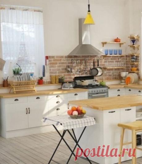 Кирпичный фартук для кухни - Дизайн интерьеров | Идеи вашего дома | Lodgers