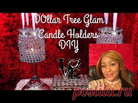How To DIY Glam Dollar Tree Candle Holders