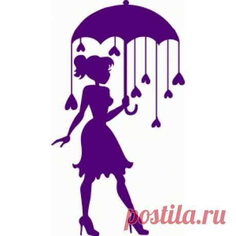 Silhouette Design Store - View Design #73169: heart raindrops umbrella silhouette