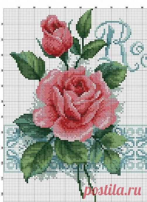 Подборка схем и идей вышивки с розами