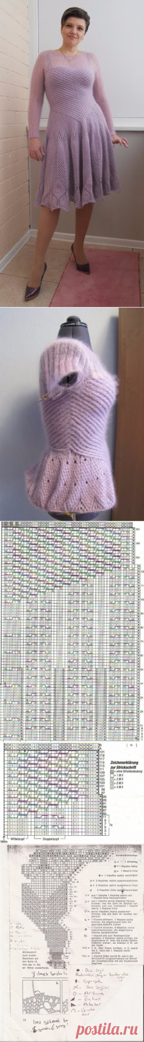 Вязание для женщин. Платье Modell 7 Braunes Zopfmusterkleid - Stricktrends 201104 Winter / Вязание