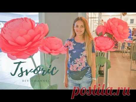 Большие ростовые цветы из бумаги / DIY TSVORIC