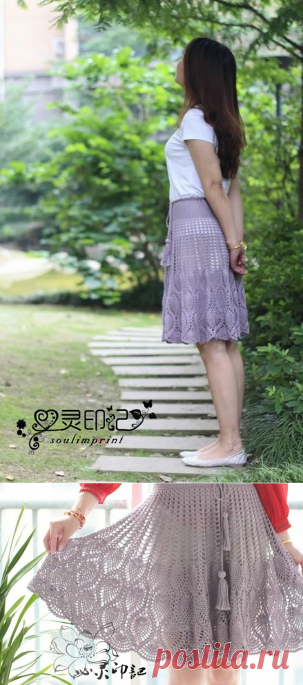 Пышная юбка крючком. Схемы