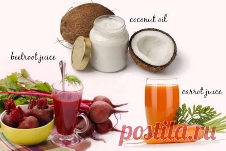 Кокосовое масло, сок свеклы и морковный сок от морщин - Счастливые заметки