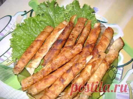 Как приготовить закусочные «сигареллы» из лаваша. - рецепт, ингредиенты и фотографии